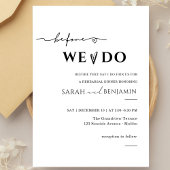Minimalist Simple Rehearsal Dinner Invitation 招待状