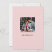 Minimalist Simple Script Wedding save the date セーブザデート (裏面)