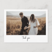 Minimalist Simple Script with Heart Wedding Photo  ポストカード (正面)
