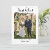 Minimalist Simple Script with Heart Wedding Photo 招待状 (スタンド正面)