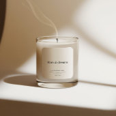 Minimalist Simple Soy Candle Black White Label スクエアシール