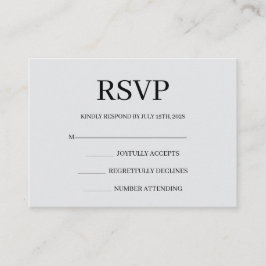 Minimalist Simple Wedding RSVP Enclosure Card エンクロージャーカード