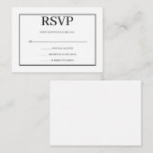 Minimalist Simple Wedding RSVP Enclosure Card エンクロージャーカード (正面/裏面)