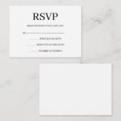 Minimalist Simple Wedding RSVP Enclosure Card エンクロージャーカード (正面/裏面)