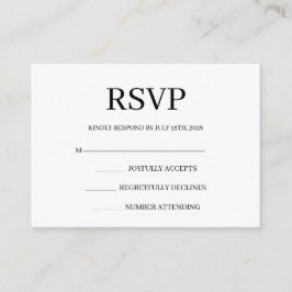 Minimalist Simple Wedding RSVP Enclosure Card エンクロージャーカード