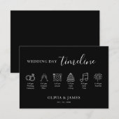 Minimalist Simple Wedding Timeline エンクロージャーカード (正面/裏面)
