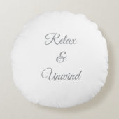 Minimalist Simple White Color Pillow ラウンドクッション (正面)