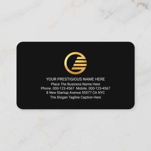 Minimalist Simple White Lines CEO 名刺 (裏面)