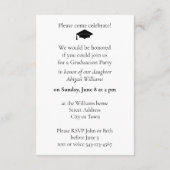 Minimalist Single Photo Grad Party  エンクロージャーカード (裏面)