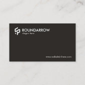 Minimalist Sleek Professional Modern Black White 名刺 (裏面)