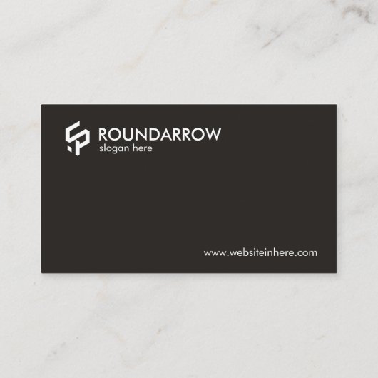 Minimalist Sleek Professional Modern Black White  名刺 (裏面)