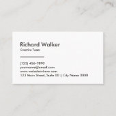 Minimalist Sleek Professional Modern Black White 名刺 (正面)