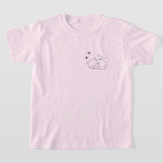 Minimalist Sleeping Cat Kid's Tシャツ