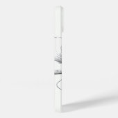 Minimalist Sleeping Cat Line Art & Heart Latte - C Case-Mate iPhoneケース (裏面 / 右)