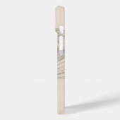 Minimalist Sleeping Cat Line Art & Heart Latte - C Case-Mate iPhoneケース (裏面 / 左)