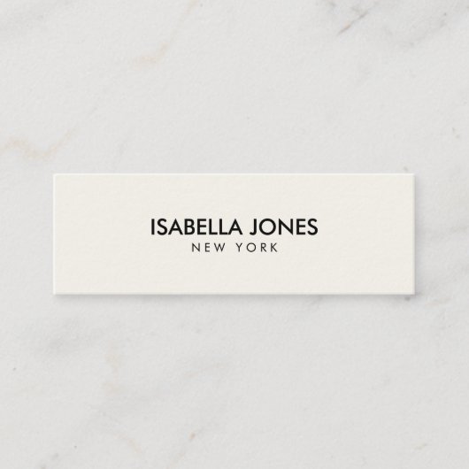 Minimalist Slim Kraft Business Card スキニー名刺 (正面)