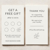 Minimalist Small Business Branding Loyalty Card 名刺
