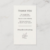 Minimalist Small Business Let's Stay Connected 名刺 (裏面)