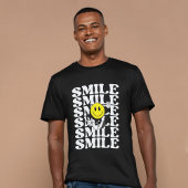 Minimalist Smile Emoji Retro Typography Funny  Tシャツ