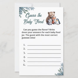 Minimalist Snowflake Baby Food Activity Card