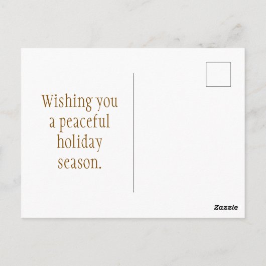 Minimalist Snowy Pine ポストカード (裏面)