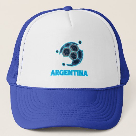 Minimalist Soccer Ball Line Art | Modern Football キャップ (正面)
