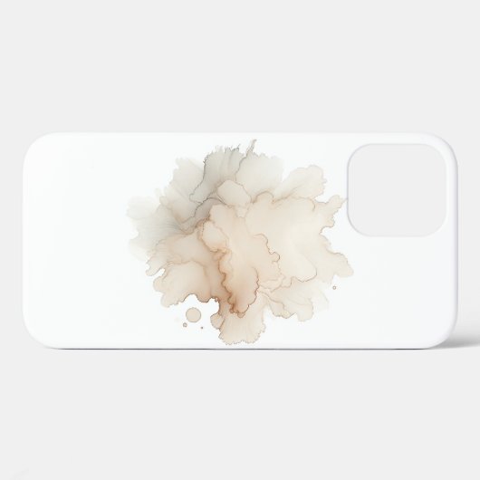 Minimalist Soft Beige Abstract Flower Phone Case Case-Mate iPhoneケース (裏面 (横))