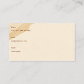 Minimalist Soft Beige & Tan Modern Business Card  名刺 (裏面)
