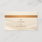 Minimalist Soft Beige & Tan Modern Business Card  名刺 (正面)