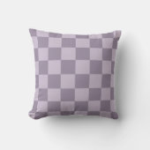 Minimalist Soft Lavender Checkerboard Pattern  クッション (正面)