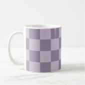 Minimalist Soft Lavender Checkerboard Pattern  コーヒーマグカップ (左)