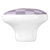 Minimalist Soft Lavender Checkerboard Pattern  セラミックノブ (側面)