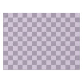Minimalist Soft Lavender Checkerboard Pattern  テーブルクロス (正面(横))