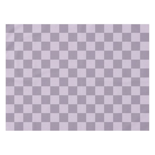 Minimalist Soft Lavender Checkerboard Pattern  テーブルクロス (正面(横))