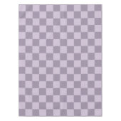 Minimalist Soft Lavender Checkerboard Pattern  テーブルクロス (正面)