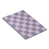 Minimalist Soft Lavender Checkerboard Pattern  ノートブック (右側)