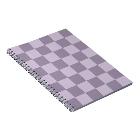 Minimalist Soft Lavender Checkerboard Pattern  ノートブック (右側)