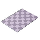 Minimalist Soft Lavender Checkerboard Pattern  ノートブック (左側)