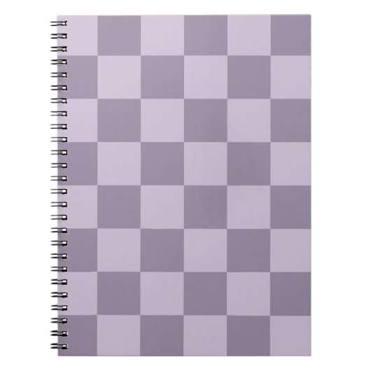 Minimalist Soft Lavender Checkerboard Pattern  ノートブック (正面)