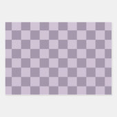 Minimalist Soft Lavender Checkerboard Pattern  ラッピングペーパーシート (正面)