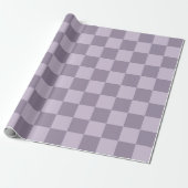 Minimalist Soft Lavender Checkerboard Pattern ラッピングペーパー (アンロールド)