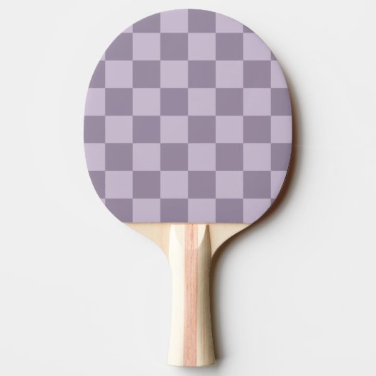 Minimalist Soft Lavender Checkerboard Pattern  卓球ラケット (裏面)