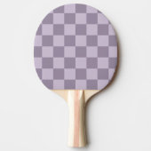 Minimalist Soft Lavender Checkerboard Pattern  卓球ラケット (正面)