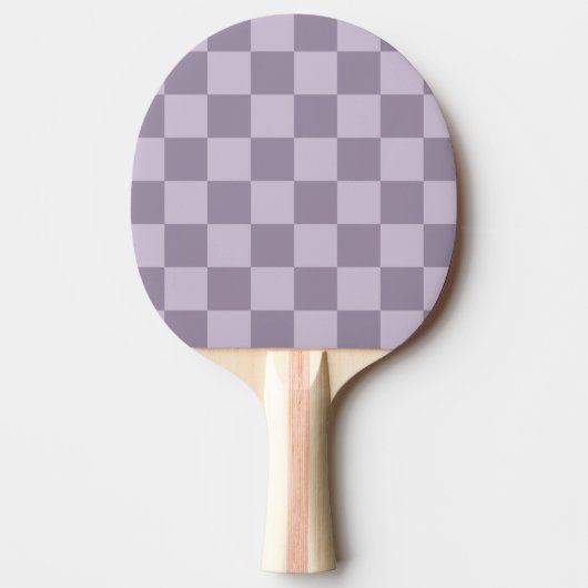 Minimalist Soft Lavender Checkerboard Pattern  卓球ラケット (正面)