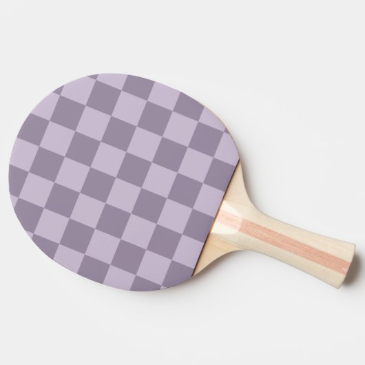 Minimalist Soft Lavender Checkerboard Pattern  卓球ラケット (横)