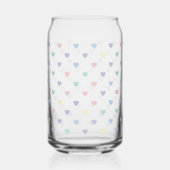 Minimalist Soft Pastel Heart Pattern   ガラス缶 (右)