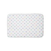 Minimalist Soft Pastel Heart Pattern   バスマット (正面)
