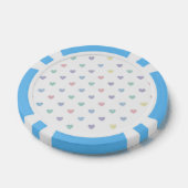 Minimalist Soft Pastel Heart Pattern ポーカーチップ (シングル)