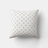 Minimalist Soft Pastel Heart Pattern  Personalized クッション (裏面)
