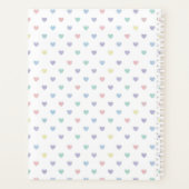 Minimalist Soft Pastel Heart Pattern Personalized プランナー手帳 (裏面)